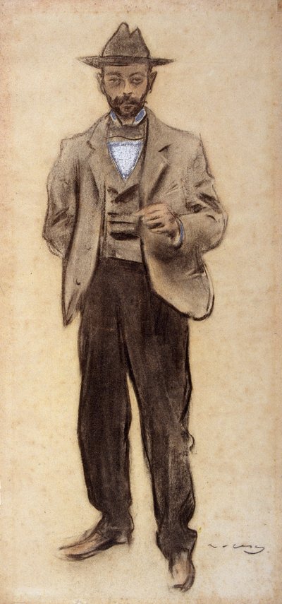 Portrait of Manolo Hugué by Ramon Casas i Carbo